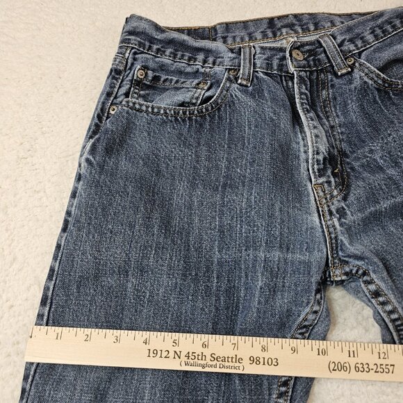 Levi's 505 Jeans Men's 32x30 Blue Denim Relaxed Fit Medium Wash Straight Leg - Picture 8 of 15